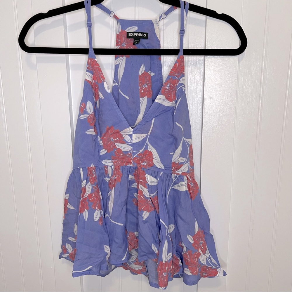 Express Women’s Floral Rose Flower Tank Top